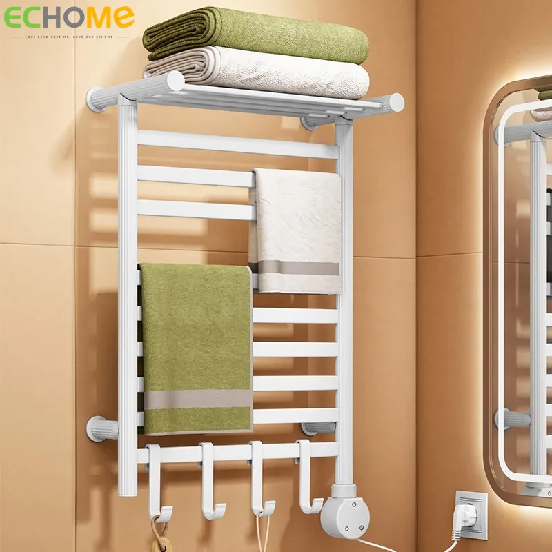 

Умная электрическая вешалка для полотенец из углеродного волокна, электрическая вешалка для сушки полотенец, вешалка для хранения без пробивания отверстий, домашнее полотенце, обогреватель, аксессуары для ванной комнаты