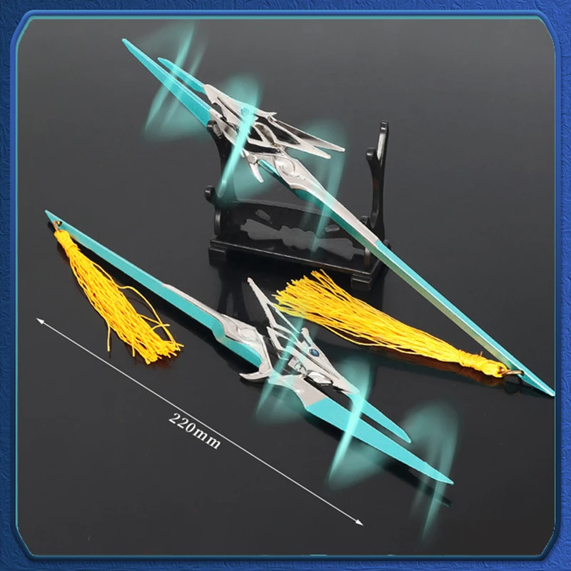 22cm Honor Of Kings Ma Chao Swords Nichirin Brade Alloy Keychain Anime Game Weapon Model Decoration Ornament Toys Kids Gift 
22cm Honor Of Kings Ma Chao Swords Nichirin Brade Alloy Keychain Anime Game Weapon Model Decoration Ornament Toys Kids Gift