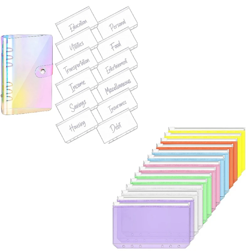 A6 PU Leather Notebook Magnetic Personal Planning Binder With 21PCS Binder Pockets A6 Size 6 Holes Binder Zipper
A6 PU Leather Notebook Magnetic Personal Planning Binder With 21PCS Binder Pockets A6 Size 6 Holes Binder Zipper