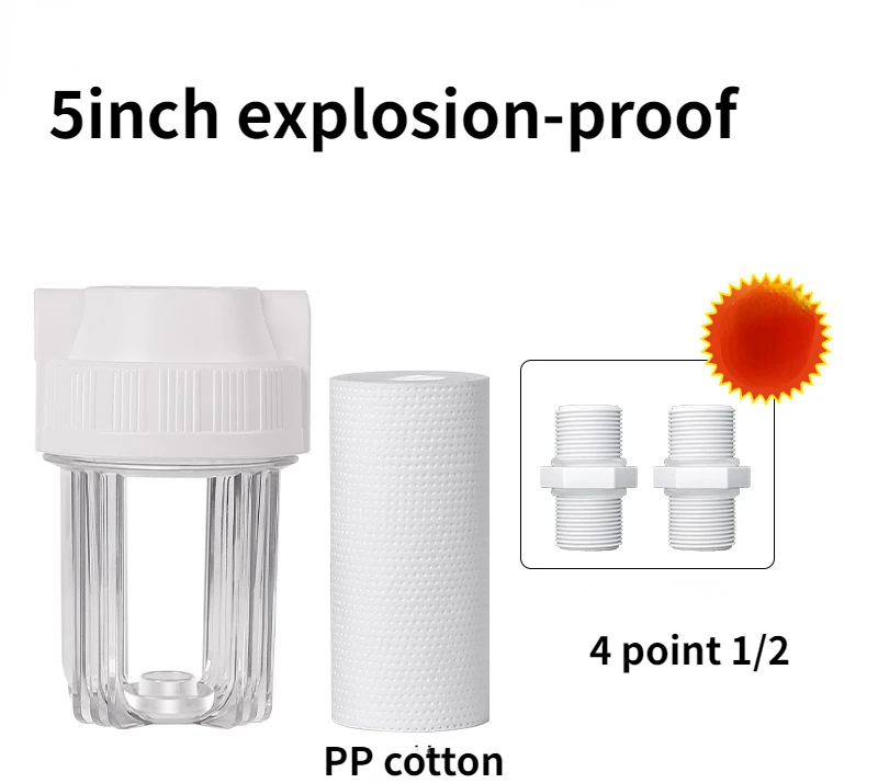 Pre Filter 5-inch Transparent Bottle Drinking Water Dispenser Primary Filter Bucket Water Purifier Single Stage Filter Cartridge
Pre Filter 5-inch Transparent Bottle Drinking Water Dispenser Primary Filter Bucket Water Purifier Single Stage Filter Cartridge
