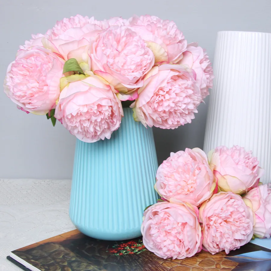 Imitation European style bouquet of 5 peonies, artificial silk cloth, flowers, brides holding household decorations
Imitation European style bouquet of 5 peonies, artificial silk cloth, flowers, brides holding household decorations