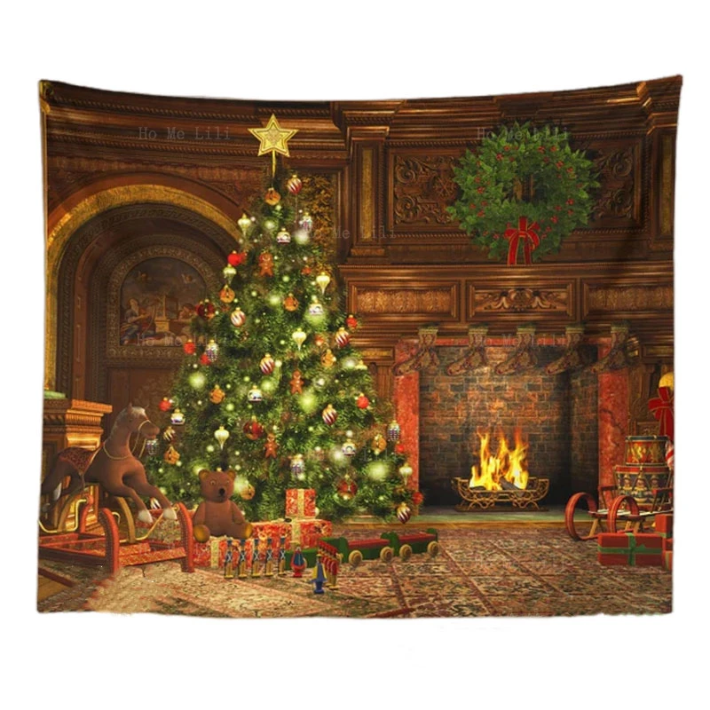 Christmas Fireplace Gift Box Xmas Tree Tapestry For Home Bedroom Holiday Decor
Christmas Fireplace Gift Box Xmas Tree Tapestry For Home Bedroom Holiday Decor