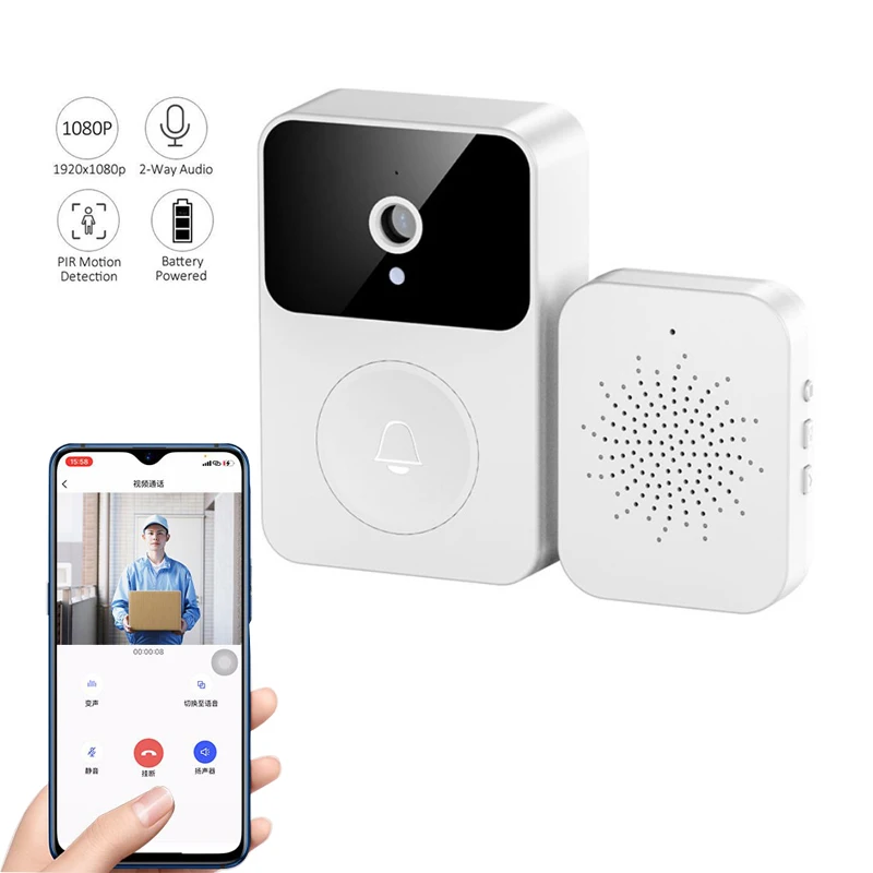 Уличный беспроводной звонок HD камера безопасности WiFi дверной звонок ночное видение видеодомофон умный дом Цифровой глазок Дверь звонок бе...
Уличный беспроводной звонок HD камера безопасности WiFi дверной звонок ночное видение видеодомофон умный дом Цифровой глазок Дверь звонок бе...