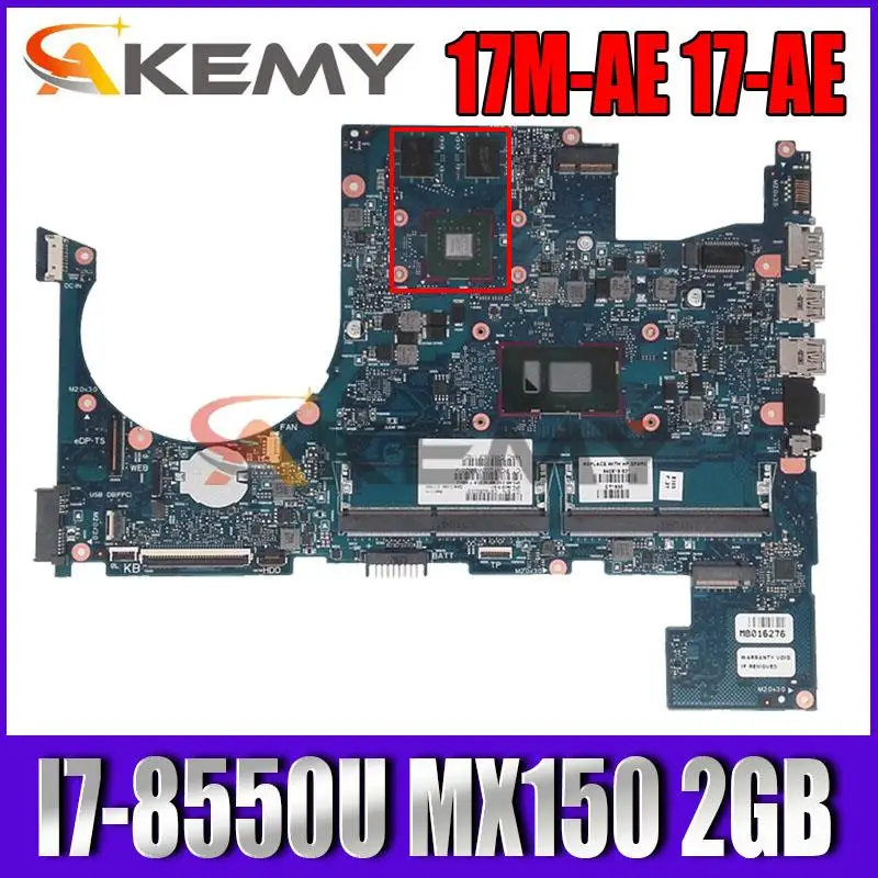 For HP ENVY 17M-AE 17-AE Series Laptop Motherboard 940819-601 940819-001 6050A2923801-MB-A01 SR3LC I7-8550U MX150 2GB
For HP ENVY 17M-AE 17-AE Series Laptop Motherboard 940819-601 940819-001 6050A2923801-MB-A01 SR3LC I7-8550U MX150 2GB
