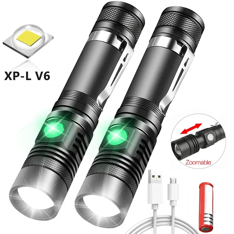 Portable Powerful USB ChargingTactical Flashlights LED Zoomable Torch Light XP-L V6 Power Tips Zoomable Bicycle Lantern 18650
Portable Powerful USB ChargingTactical Flashlights LED Zoomable Torch Light XP-L V6 Power Tips Zoomable Bicycle Lantern 18650