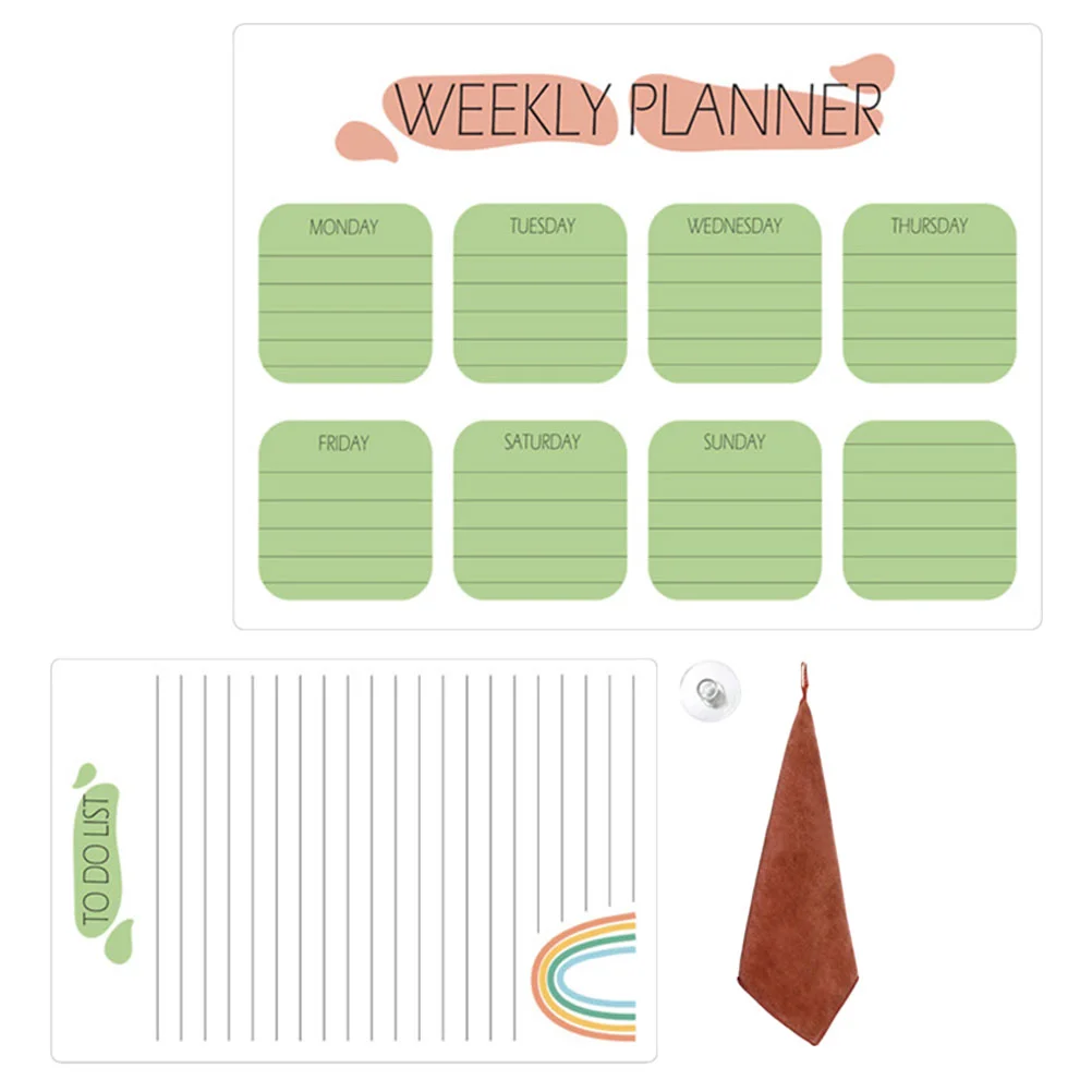 

Magnetic Schedule Plan Board Plastic Refrigerator Dry Erase White Daily Planning Kitchen Fridge Clear Planner Boards