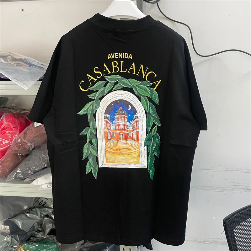 23SS New Summer Style Casablanca Short Sleeve Star Castle Print Casablanca Top Tees Men's T-Shirt Hip Hop
23SS New Summer Style Casablanca Short Sleeve Star Castle Print Casablanca Top Tees Men's T-Shirt Hip Hop