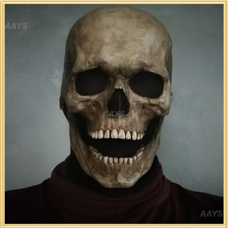 Halloween Skull Mask Helmet With Movable Jaw Party Prop Latex Headgear Movable Jaw Horror Skeleton Mask Full Head Helmet
Halloween Skull Mask Helmet With Movable Jaw Party Prop Latex Headgear Movable Jaw Horror Skeleton Mask Full Head Helmet