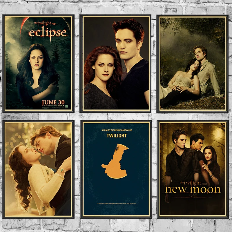 American Classic Vampire Movies Retro Kraft Posters Twilight Paper and Print Room Bar Cafe Living Room Decoration Wall Painting
American Classic Vampire Movies Retro Kraft Posters Twilight Paper and Print Room Bar Cafe Living Room Decoration Wall Painting