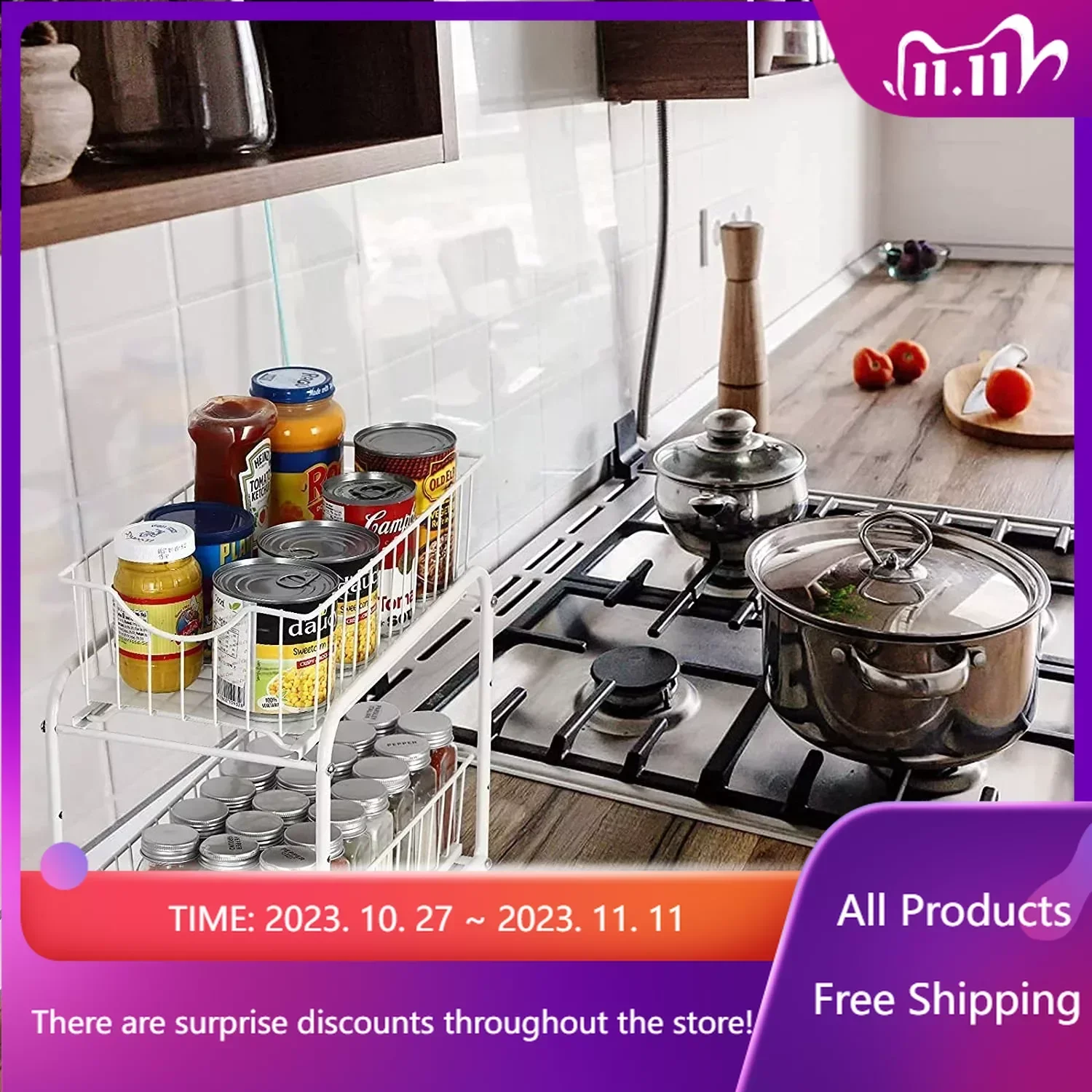 2-Tier Under Sink Storage Sliding Basket Cabinet/Pantry Organizer Drawer, White Kitchen Accessories Organizer Organizer Kitchen
2-Tier Under Sink Storage Sliding Basket Cabinet/Pantry Organizer Drawer, White Kitchen Accessories Organizer Organizer Kitchen