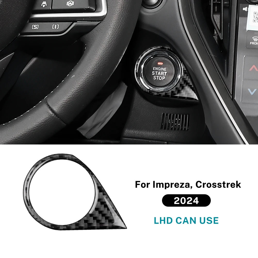 Наклейка из углеродного волокна для Subaru Crosstrek Impreza 2024, кнопки запуска и остановки двигателя автомобиля, рама LHD, аксессуары для интерьера 
Наклейка из углеродного волокна для Subaru Crosstrek Impreza 2024, кнопки запуска и остановки двигателя автомобиля, рама LHD, аксессуары для интерьера