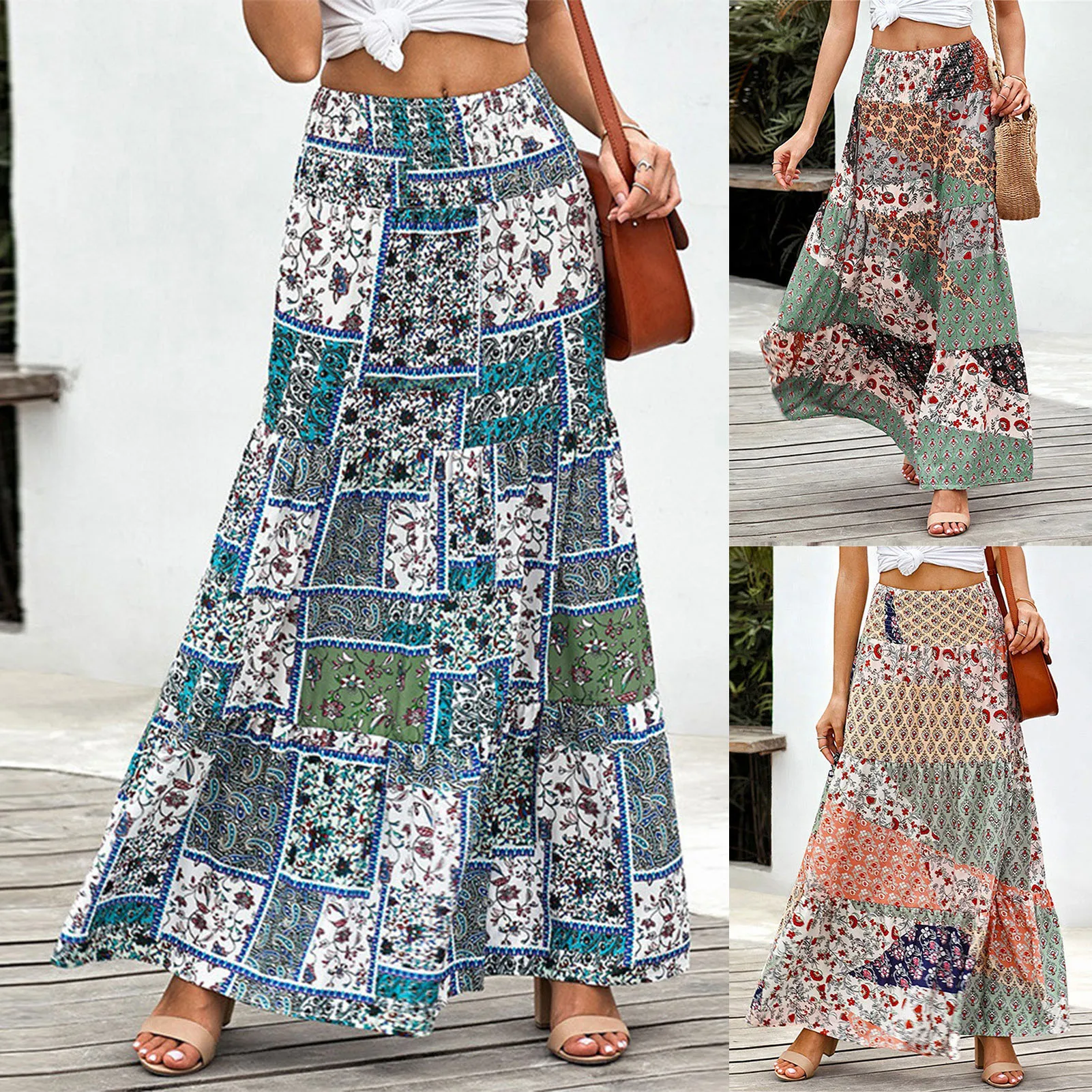 Womens Pleated Maxi Skirt Ethnic Print A Line Skirt Elastic Waist Midi Skirt Ruched Satin Low Skirt Multicolored Long Skirt
Womens Pleated Maxi Skirt Ethnic Print A Line Skirt Elastic Waist Midi Skirt Ruched Satin Low Skirt Multicolored Long Skirt