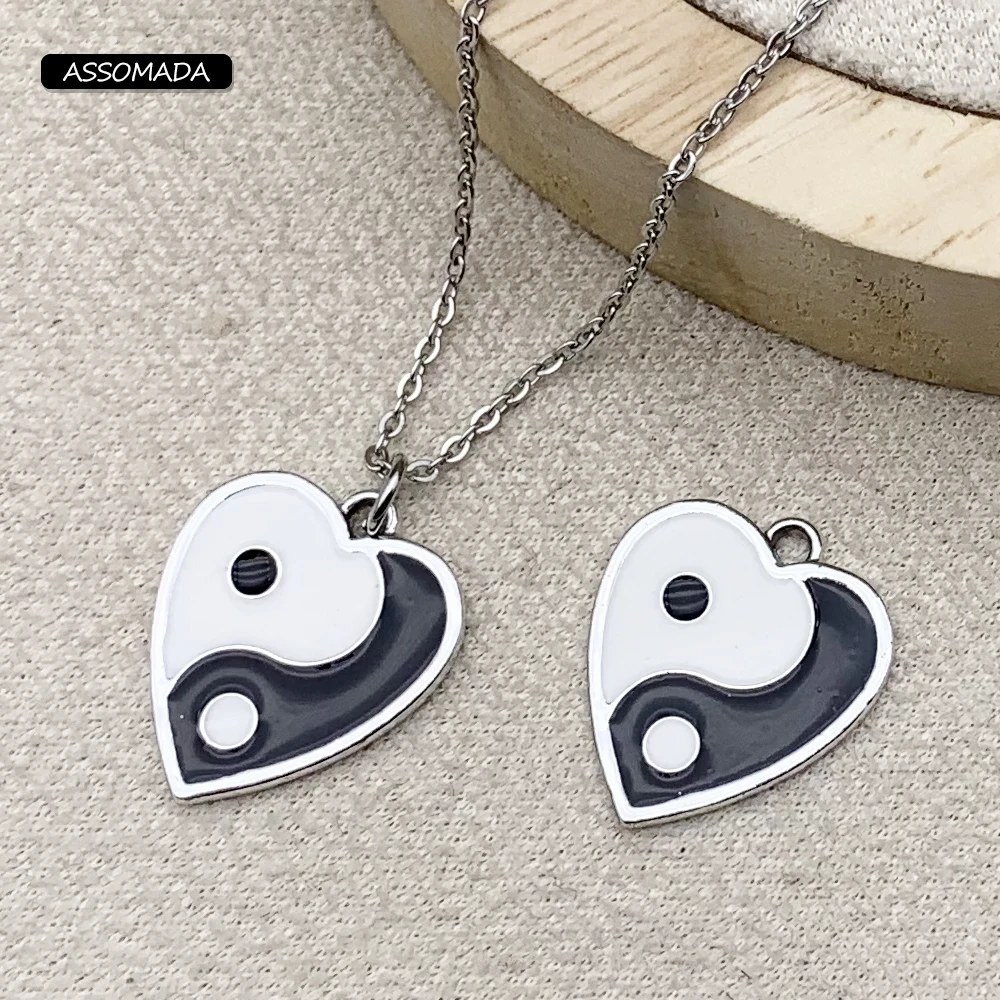 10pcs Heart Tai Chi Charms Pendants For Necklaces Gift Handmade YinYang Tai Chi Pendant Taiji DIY Jewelry Making Accessories
10pcs Heart Tai Chi Charms Pendants For Necklaces Gift Handmade YinYang Tai Chi Pendant Taiji DIY Jewelry Making Accessories