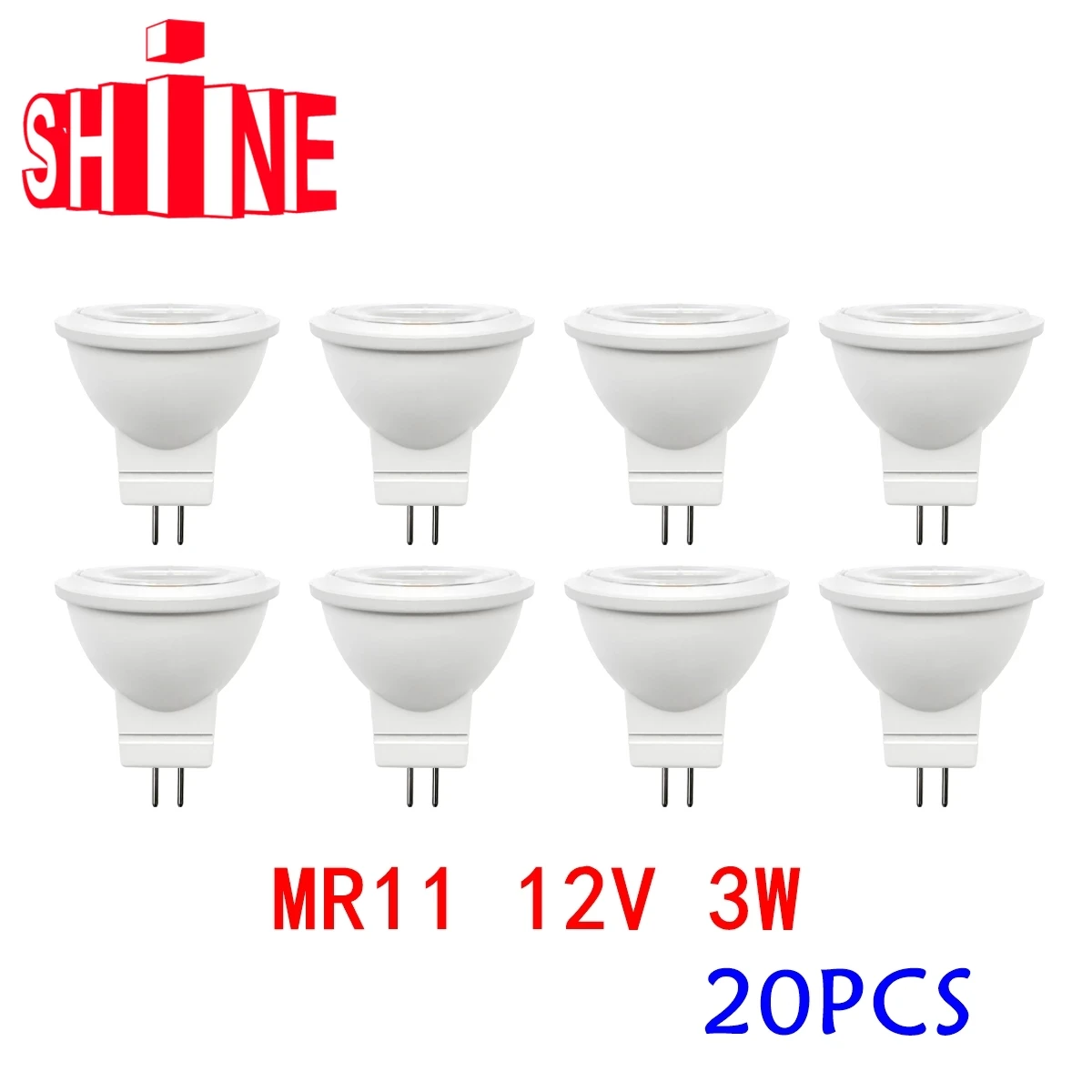 

16PCS Energy Saving Led Bulb Mr11 GU4 12V 3W Cob Spotlight 3000k 4000k 6000k Warm Light For Home Decoration Replace Halogen Lamp