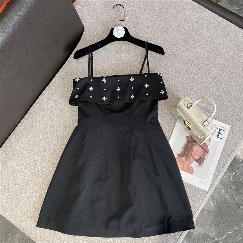 Women's Dress Summer 2022 New Socialite Black Dresses Sexy Strapless Beaded Flower Sling Off-Shoulder Vestidos Ladies Outfits
Women's Dress Summer 2022 New Socialite Black Dresses Sexy Strapless Beaded Flower Sling Off-Shoulder Vestidos Ladies Outfits