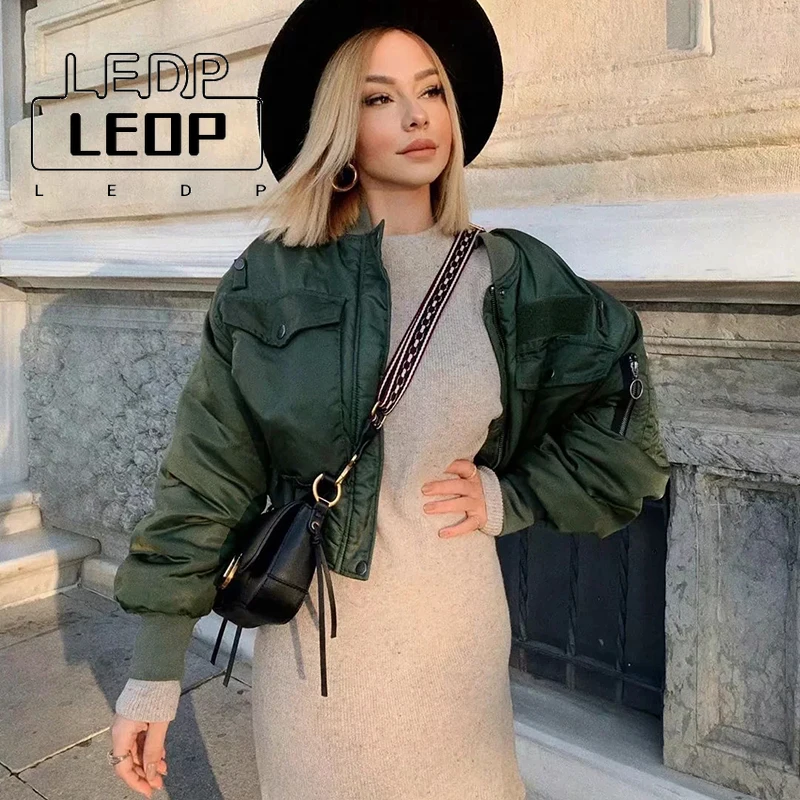 LEDP Fashion Retro Long-sleeved Zipper Bomber Jacket Women's Autumn and Winter Green Comfortable Bomber Jacket Women
LEDP Fashion Retro Long-sleeved Zipper Bomber Jacket Women's Autumn and Winter Green Comfortable Bomber Jacket Women