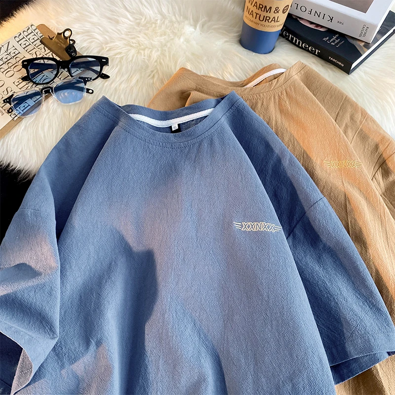 Camiseta blanca de verano para hombre, camisa informal de manga corta, de lino y algodón, holgada, de seda
Camiseta blanca de verano para hombre, camisa informal de manga corta, de lino y algodón, holgada, de seda
