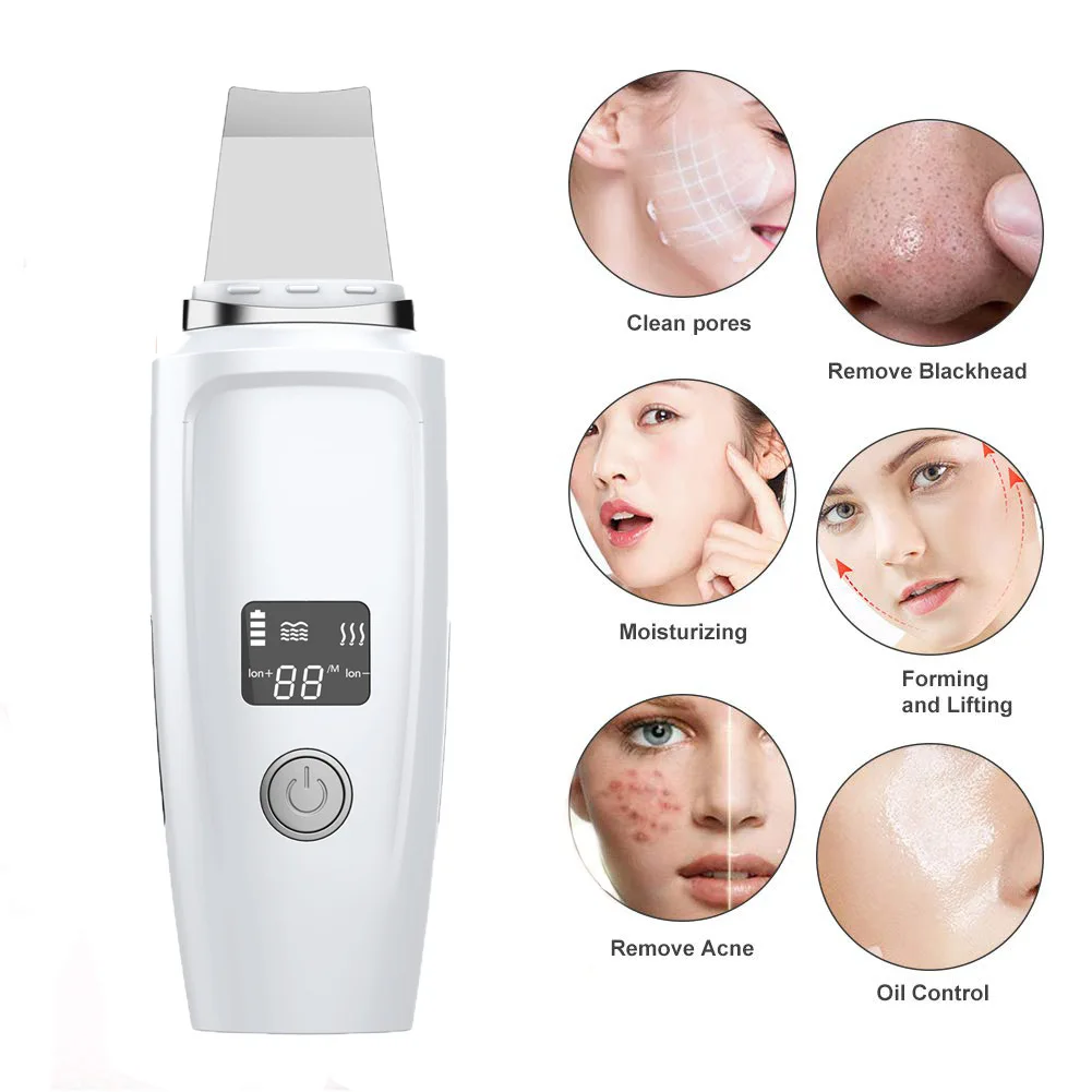 Ultrasonic Skin Scrubber EMS Microcurrent Skin Pore Cleaning Peeling Blackhead Remover Deep Face Beauty Instrument Skin Lift
Ultrasonic Skin Scrubber EMS Microcurrent Skin Pore Cleaning Peeling Blackhead Remover Deep Face Beauty Instrument Skin Lift
