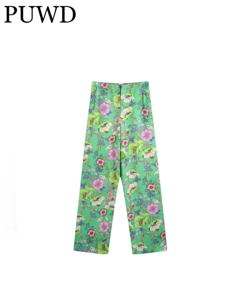 PUWD Women Printed Straight Pants 2022 Spring-autumn Fashion Ladies High Waist Vintage Pants Female High Waist Green Trousers
PUWD Women Printed Straight Pants 2022 Spring-autumn Fashion Ladies High Waist Vintage Pants Female High Waist Green Trousers