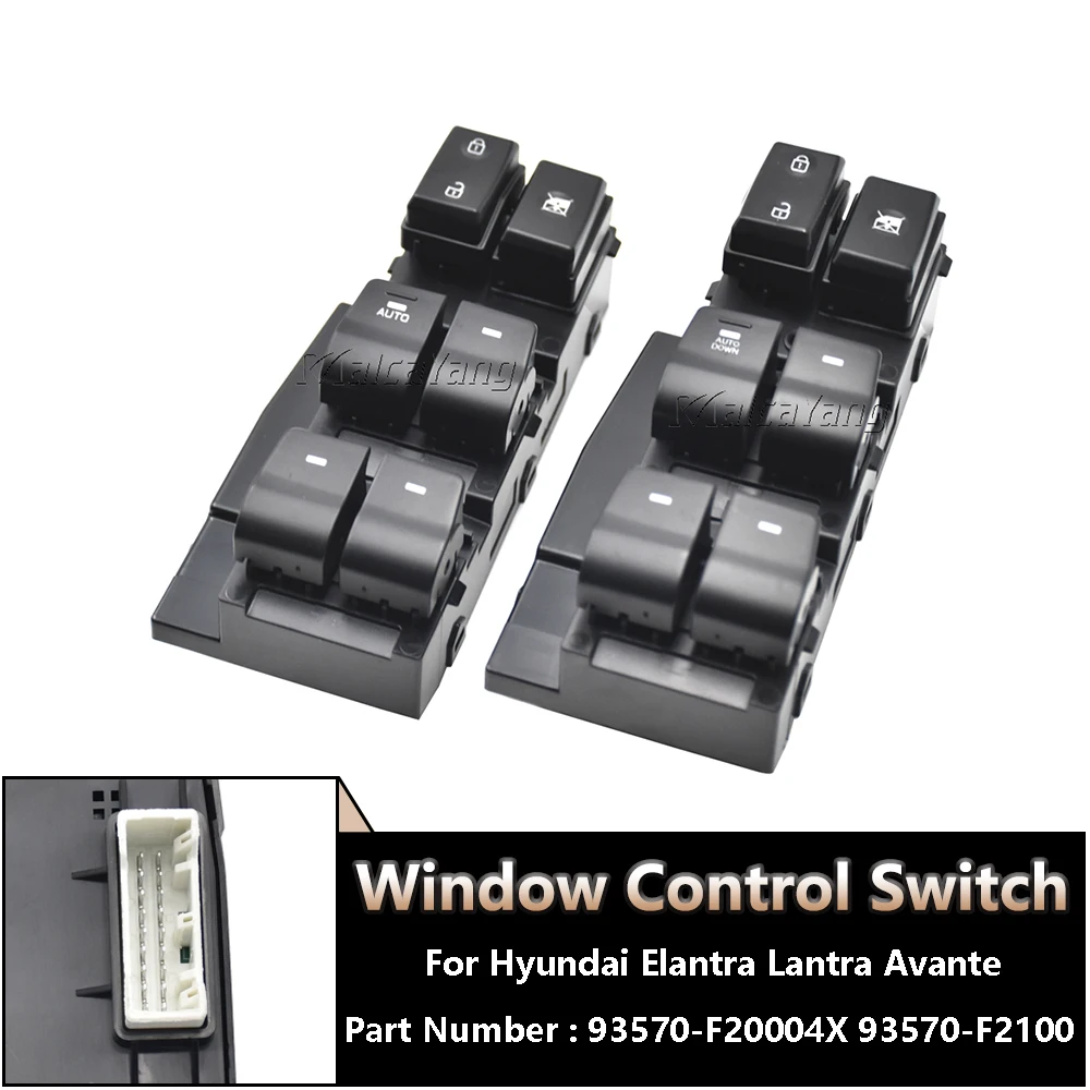 

New 93570-F20004X 93570-F2100 Master Electric Power Window Switch For Hyundai Elantra Avante Lantra 2017 2018 2019 2020