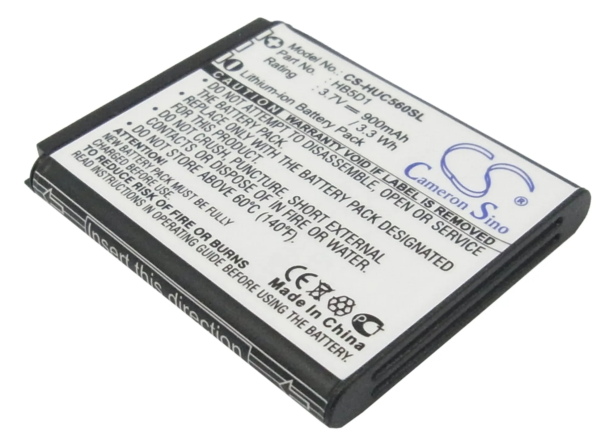 Аккумулятор CS 900 мА · ч для Huawei C5110, C5600, C5700, C5710, C5720, моделей HB5D1
Аккумулятор CS 900 мА · ч для Huawei C5110, C5600, C5700, C5710, C5720, моделей HB5D1