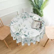 Spring Summer Floral Round Tablecloth Multicolor Antique Round Waterproof Tablecloth Picnic Party Restaurant Coffee Picnic Mat