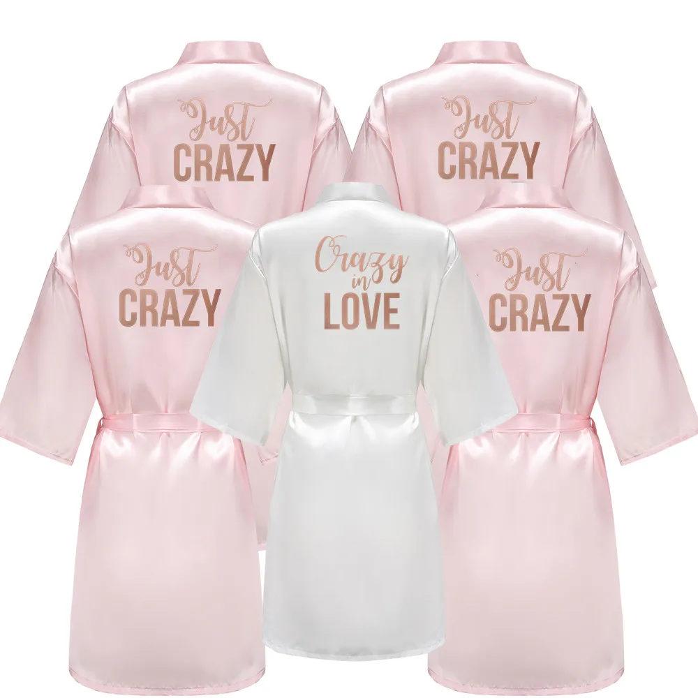 Just Crazy in Love Women Wedding Satin Dressing Gown Bathobe Bridal Party Robes Bridesmaid Robes gift
Just Crazy in Love Women Wedding Satin Dressing Gown Bathobe Bridal Party Robes Bridesmaid Robes gift