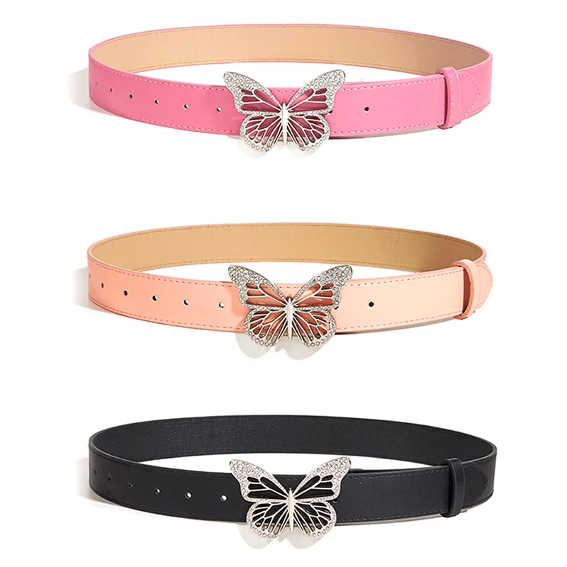 New Unique Diamond Butterfly Belt Women Fashion Shiny Silver Metal Pu Belts Female Jeans Dress Pants Waistband
New Unique Diamond Butterfly Belt Women Fashion Shiny Silver Metal Pu Belts Female Jeans Dress Pants Waistband