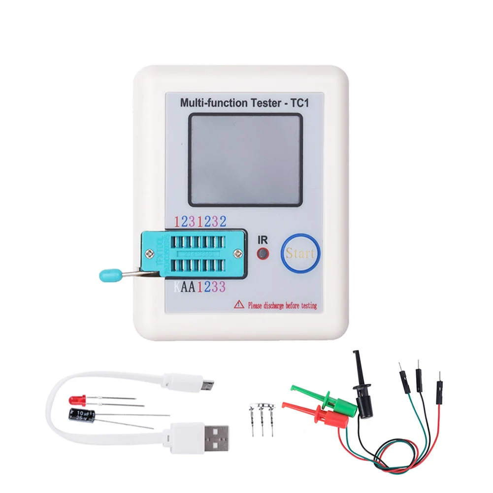 LCR-TC1 1.8" TFT LCD Display Multi-meter Transistor Tester Diode Triode Capacitor Resistor Test Meter MOSFET NPN PNP Triac MOS
LCR-TC1 1.8" TFT LCD Display Multi-meter Transistor Tester Diode Triode Capacitor Resistor Test Meter MOSFET NPN PNP Triac MOS