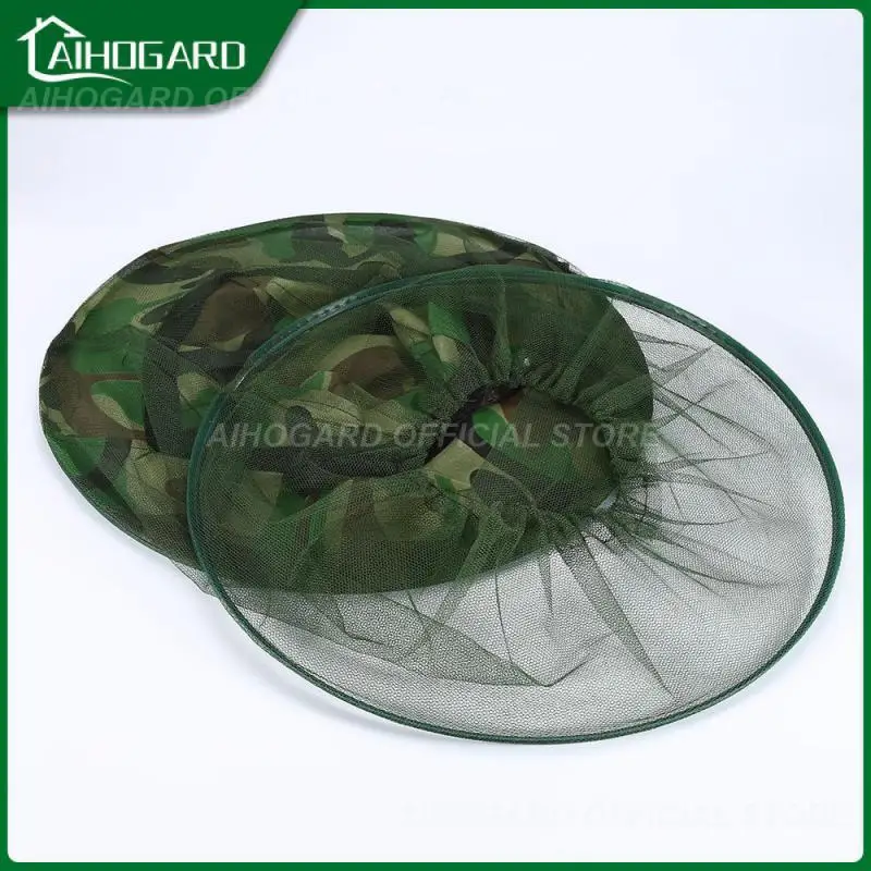 

Camo Beekeeping Hat Head Face Protection Veil Mask Hat Bee Bug Insect Mosquito Prevention Mask Cap Head Net Hat Outdoor Supplies