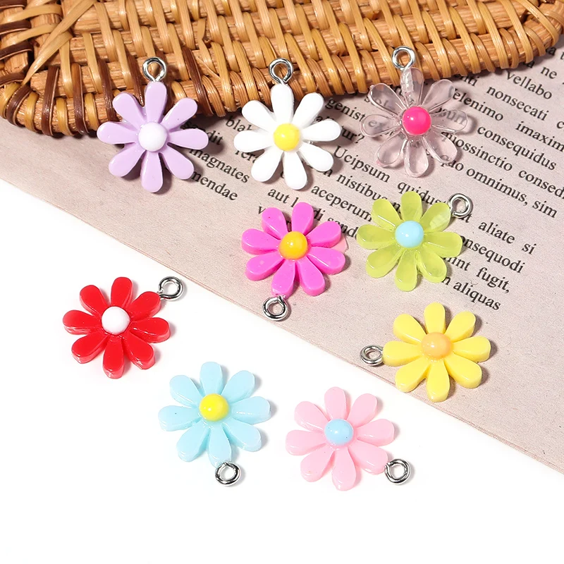 10pcs/Lot 17x20mm Colorful Acrylic Flower Charms for Jewelry Making Accessories DIY Bracelet Necklace Make Gift for Children
10pcs/Lot 17x20mm Colorful Acrylic Flower Charms for Jewelry Making Accessories DIY Bracelet Necklace Make Gift for Children