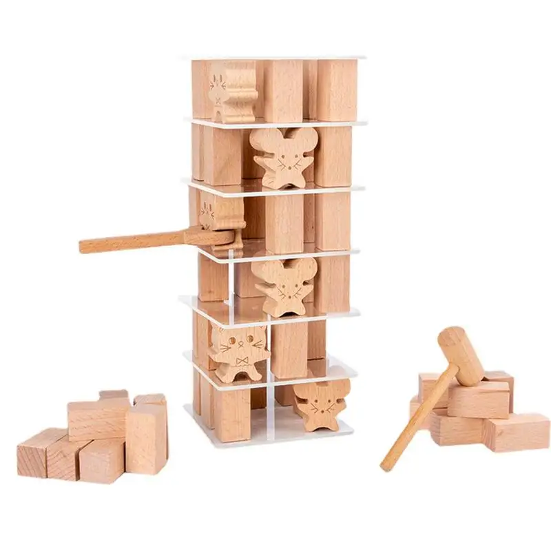 

Набор строительных блоков для детей, деревянная игрушка для укладки, многофункциональные тренировочные блоки, экологически чистые