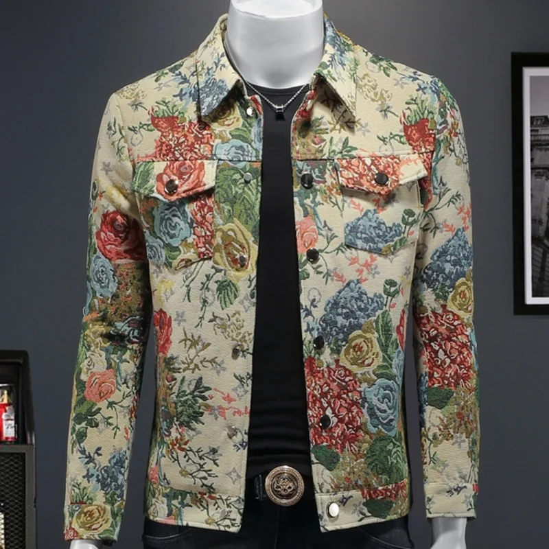 Jacket Men Autumn Korean Leisure Fashion Jacket 2023 Streetwear Vintage Floral Print Pattern Jacket Men Coat Jaqueta Masculino
Jacket Men Autumn Korean Leisure Fashion Jacket 2023 Streetwear Vintage Floral Print Pattern Jacket Men Coat Jaqueta Masculino