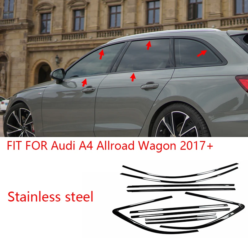 Подходит для Audi A4 Allroad Wagon Avant 2017-2024, нержавеющая сталь, черная полоса для внешнего окна, накладка на порог, боковая накладка, 10 шт.
Подходит для Audi A4 Allroad Wagon Avant 2017-2024, нержавеющая сталь, черная полоса для внешнего окна, накладка на порог, боковая накладка, 10 шт.