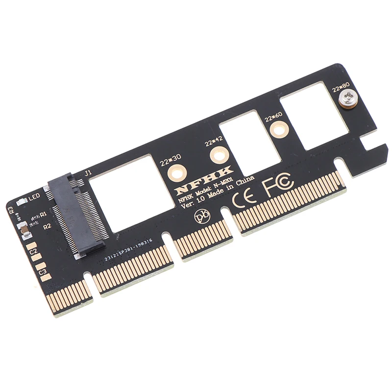 

Переходник NGFF M Key M.2 NVME AHCI SSD на PCI-E PCI Express 3,0 16x x4, переходник-карта для XP941 SM951 PM951 A110 SSD