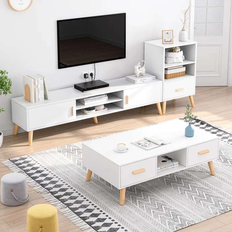 Nordic TV cabinet combination set modern simple tea table living room household simple small family solid wood TV cabinet
Nordic TV cabinet combination set modern simple tea table living room household simple small family solid wood TV cabinet