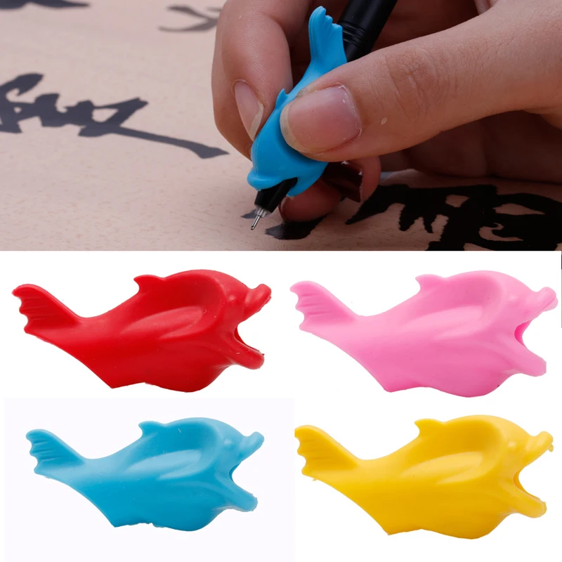 

10 Pcs Children Pencil Holder Writing Hold Pen Grip Posture Correction Tool Fish Dropship