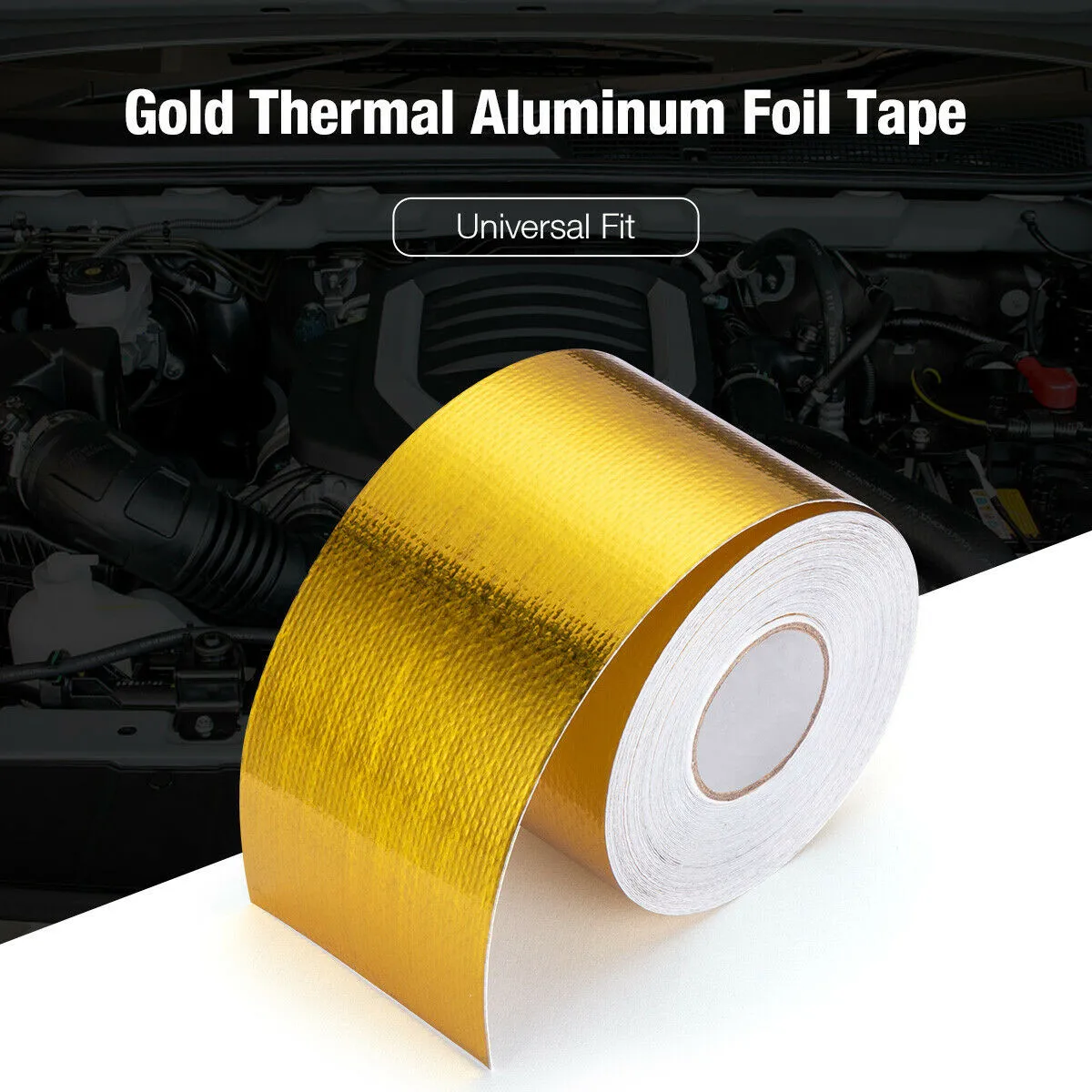 Air Intake Pipe Aluminum Foil Tape High Temperature Reflective Adhesive Gold Heat Shield Wrap Tape 50mm X 10M Roll
Air Intake Pipe Aluminum Foil Tape High Temperature Reflective Adhesive Gold Heat Shield Wrap Tape 50mm X 10M Roll