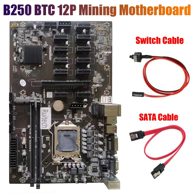 Новая материнская плата B250 BTC для майнинга, материнская плата 12 PCI-E16X Graph Card SODIMM LGA 1151 DDR4 SATA3.0 с поддержкой VGA DVI для майнинга, Прямая поставка
Новая материнская плата B250 BTC для майнинга, материнская плата 12 PCI-E16X Graph Card SODIMM LGA 1151 DDR4 SATA3.0 с поддержкой VGA DVI для майнинга, Прямая поставка