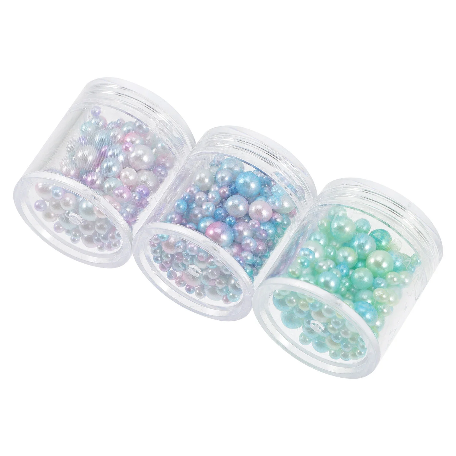 

3 Boxes Makeup Brush Holder Floating Beads Centerpieces Circle Pearls Fillers Vase DIY Round No Hole Clothing Fake