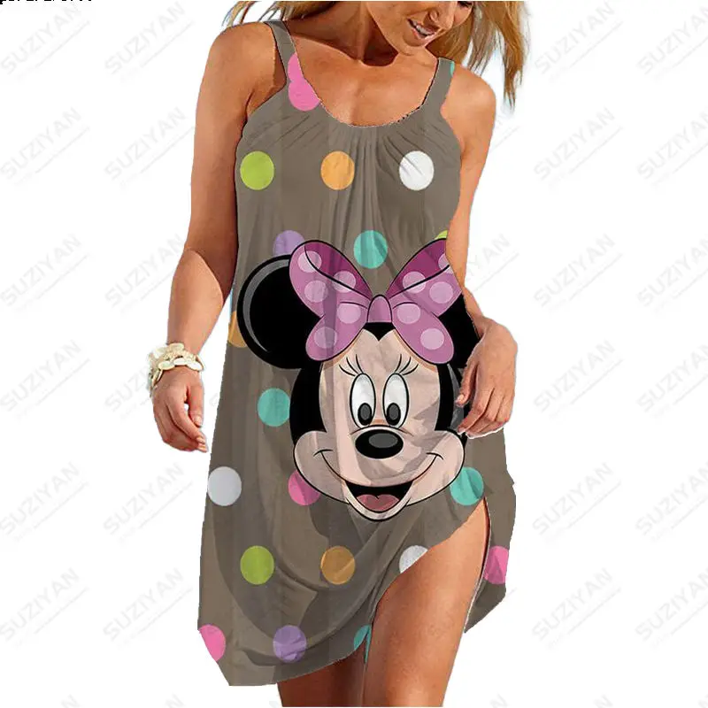2023 New Summer Women's Strap Round Neck Sleeveless Strap Dress Loose and Comfortable Disney Mickey Minnie Sleeping Dress Print
2023 New Summer Women's Strap Round Neck Sleeveless Strap Dress Loose and Comfortable Disney Mickey Minnie Sleeping Dress Print