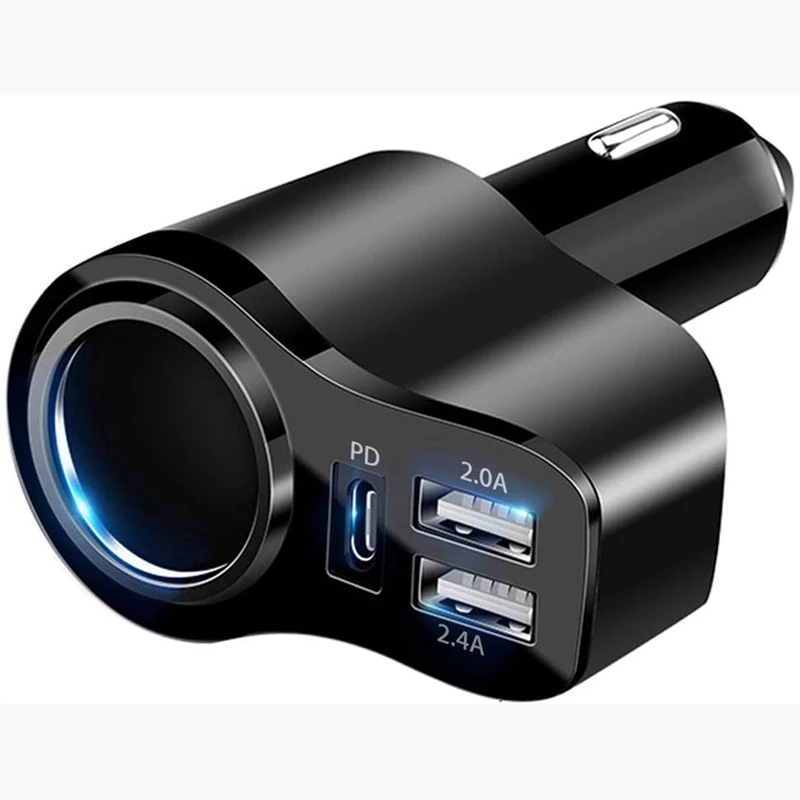 4 In 1 USB C Car Charger,12V/24V 36W Type C PD 3.0 Lighter Adapter Dual USB Socket Splitter Fast Car Charger
4 In 1 USB C Car Charger,12V/24V 36W Type C PD 3.0 Lighter Adapter Dual USB Socket Splitter Fast Car Charger