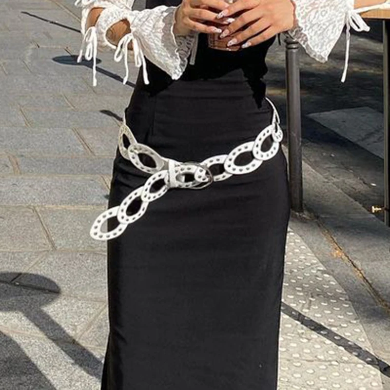 Rockmore Fashion Round Hollow Out Belt Quality PU Studded Buckle Belt for Women Men Leather Waistband Accessories width 6.3 cm
Rockmore Fashion Round Hollow Out Belt Quality PU Studded Buckle Belt for Women Men Leather Waistband Accessories width 6.3 cm