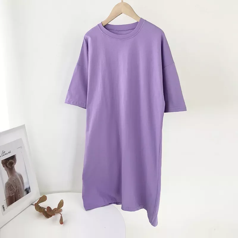 2021 Summer Casual Loose Solid Cotton T Shirt Dress Women O Neck Oversize Mini Dresses Batwing Short Sleeve Basic Robe Vestidos
2021 Summer Casual Loose Solid Cotton T Shirt Dress Women O Neck Oversize Mini Dresses Batwing Short Sleeve Basic Robe Vestidos