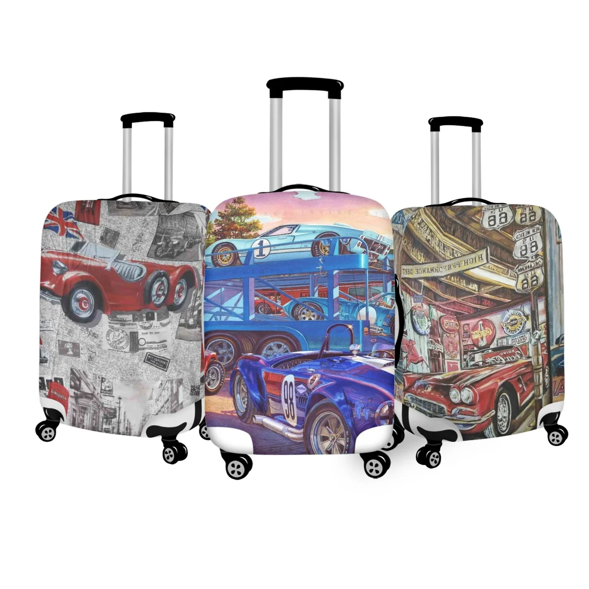 

Twoheartsgirl Fashion Car Printing Suitcase Protective Covers for Traveling Accessories Anti-dust Luggage Cover Fits 18-32 Inch