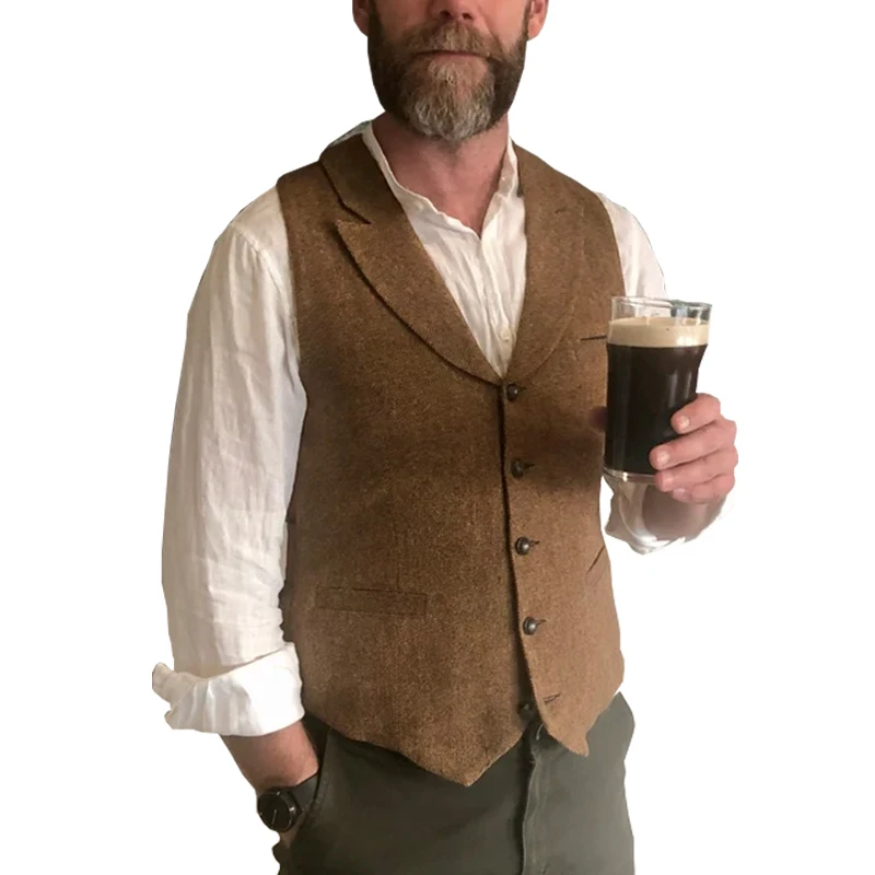 Men's Suit Vest Tailored Collar Wedding Herringbone Male Gentleman Business Waistcoat Retro Tooling Waistcoat 2023
Men's Suit Vest Tailored Collar Wedding Herringbone Male Gentleman Business Waistcoat Retro Tooling Waistcoat 2023