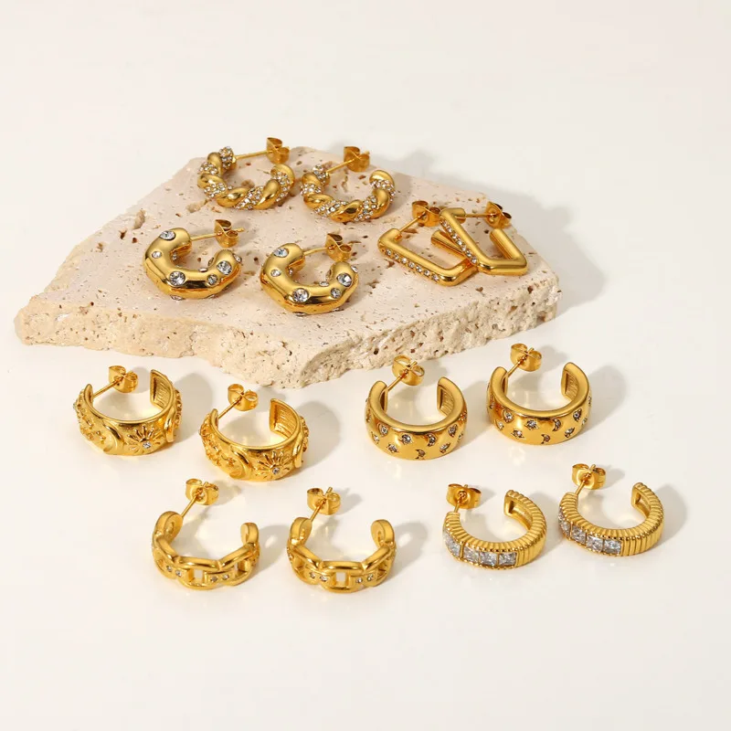 2022 New European And American Stainless Steel Stud Earrings Fashion Gold C-shaped Kawaii Jewelry Gothic Accessories For Women
2022 New European And American Stainless Steel Stud Earrings Fashion Gold C-shaped Kawaii Jewelry Gothic Accessories For Women