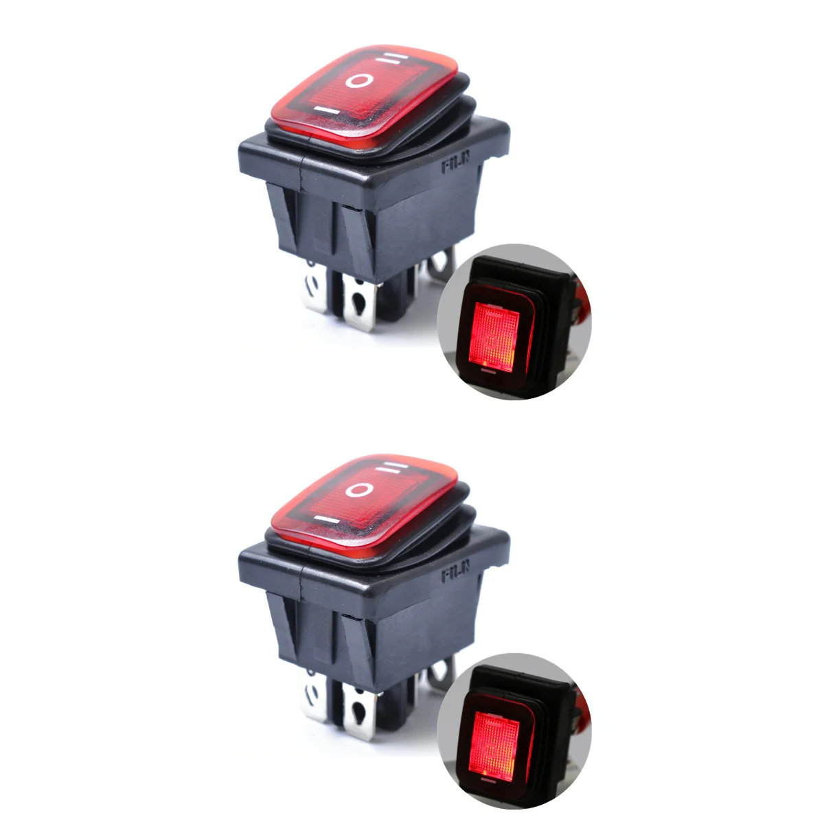 2pcs Rocker Toggle Switch On-Off-On 6 12V DC Car Boat Automobiles Waterproof LED Latching Switches (Red Light)
2pcs Rocker Toggle Switch On-Off-On 6 12V DC Car Boat Automobiles Waterproof LED Latching Switches (Red Light)