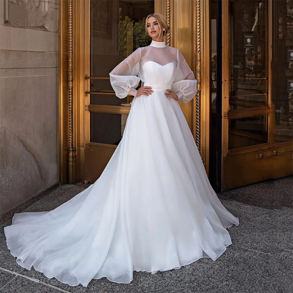 Boho Sweetheart Wedding Dress Elegant A-Line Illusion Long Puffy Sleeves Bridal Gown Bow Tie Sweep Train Special Occasion
Boho Sweetheart Wedding Dress Elegant A-Line Illusion Long Puffy Sleeves Bridal Gown Bow Tie Sweep Train Special Occasion