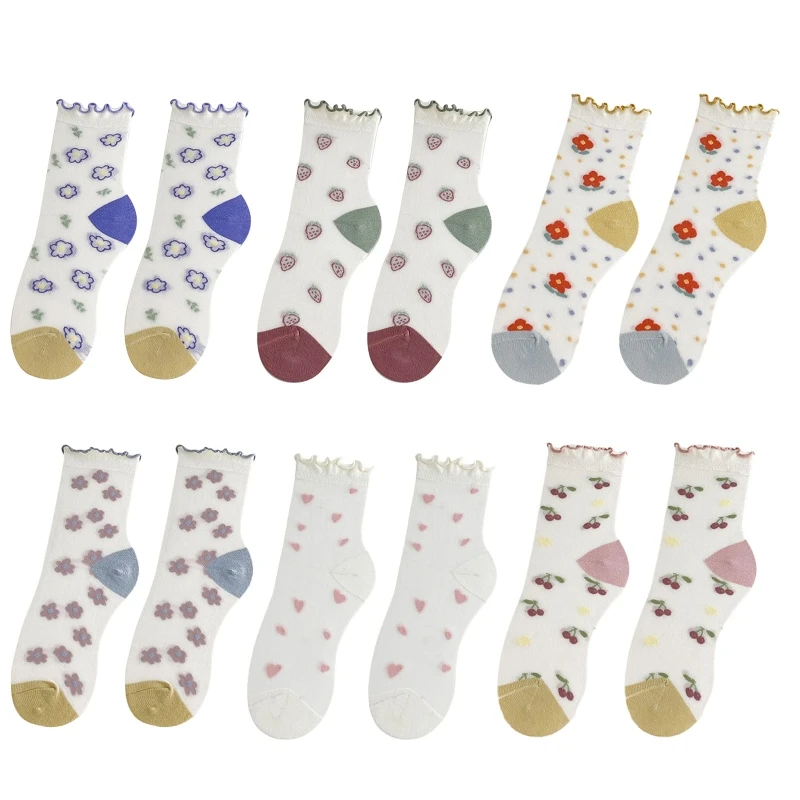 Women Mesh Socks Candy Color Ruffle Trim Flower Fruit Print Hosiery drop shipping
Women Mesh Socks Candy Color Ruffle Trim Flower Fruit Print Hosiery drop shipping